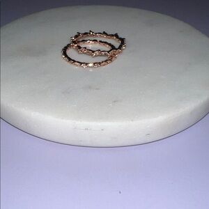 Rose gold Women's stack of 2 rings